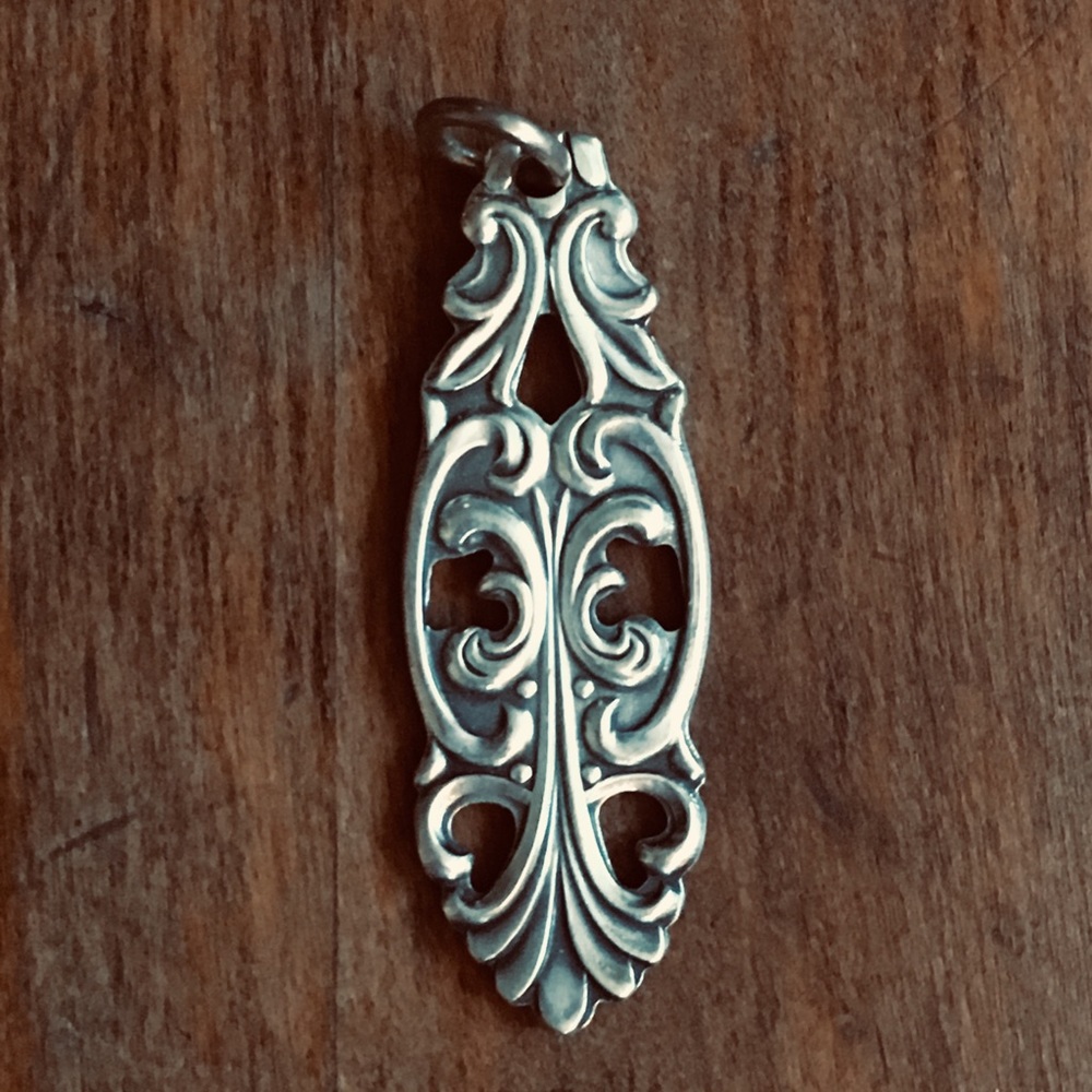 Silver spoon pendant